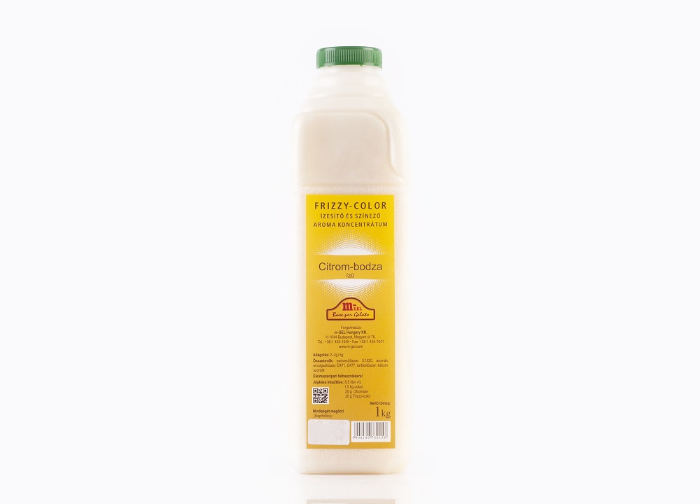 Frizzy-Color Citrom-bodza ízesítő és színező koncentrátum 1 kg