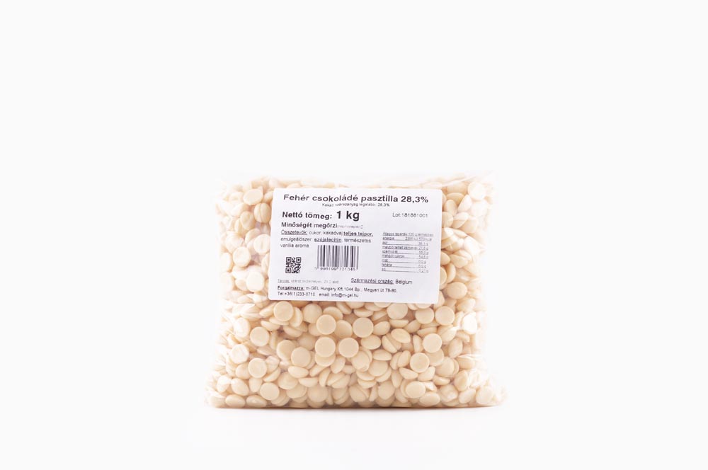 Fehércsokoládé pasztilla