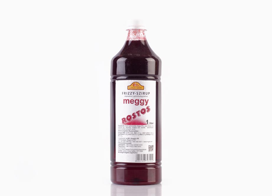 Frizzy meggy ízű rostos szirup 1 l