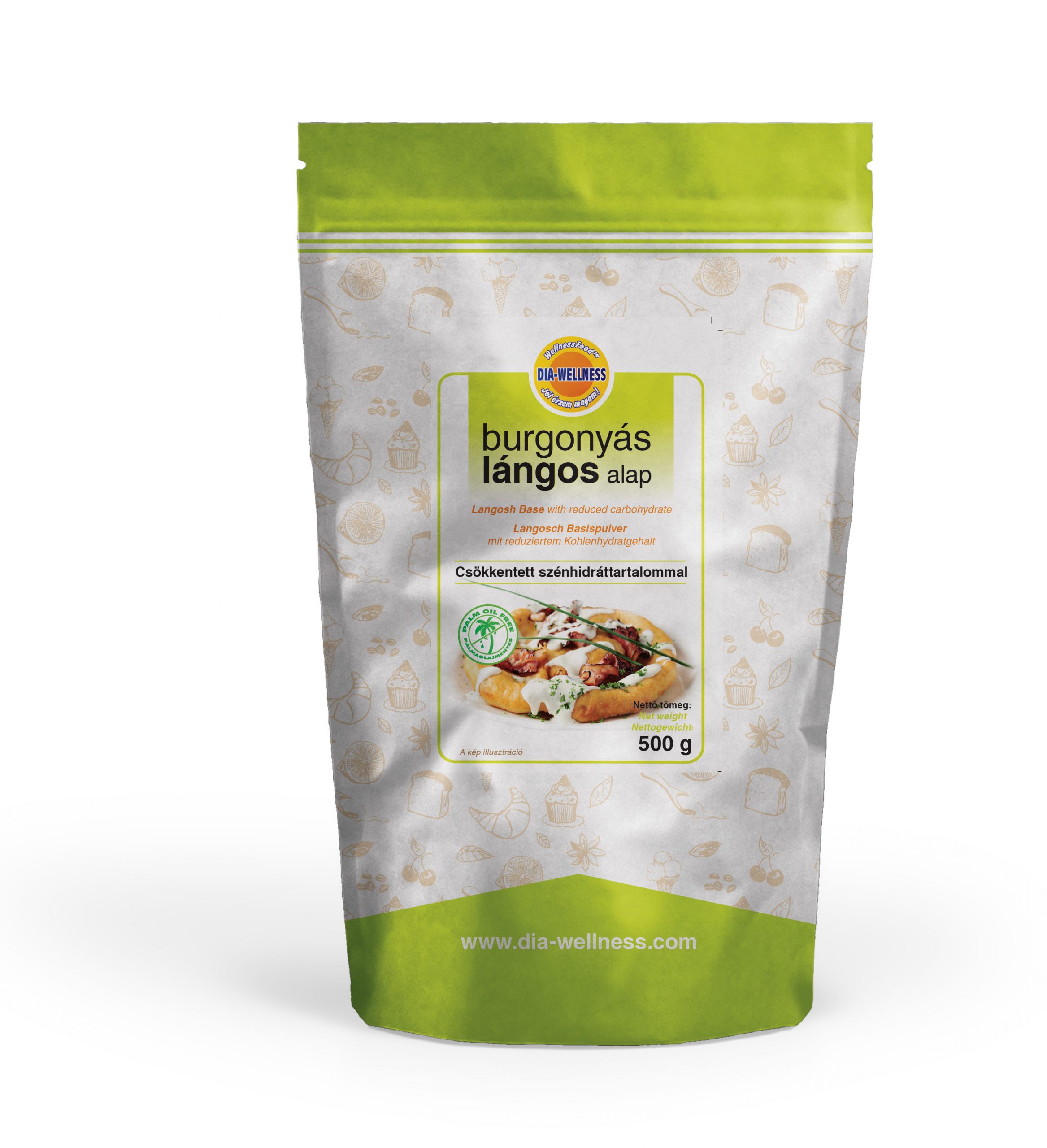 Dia-Wellness Burgonyás lángos alap