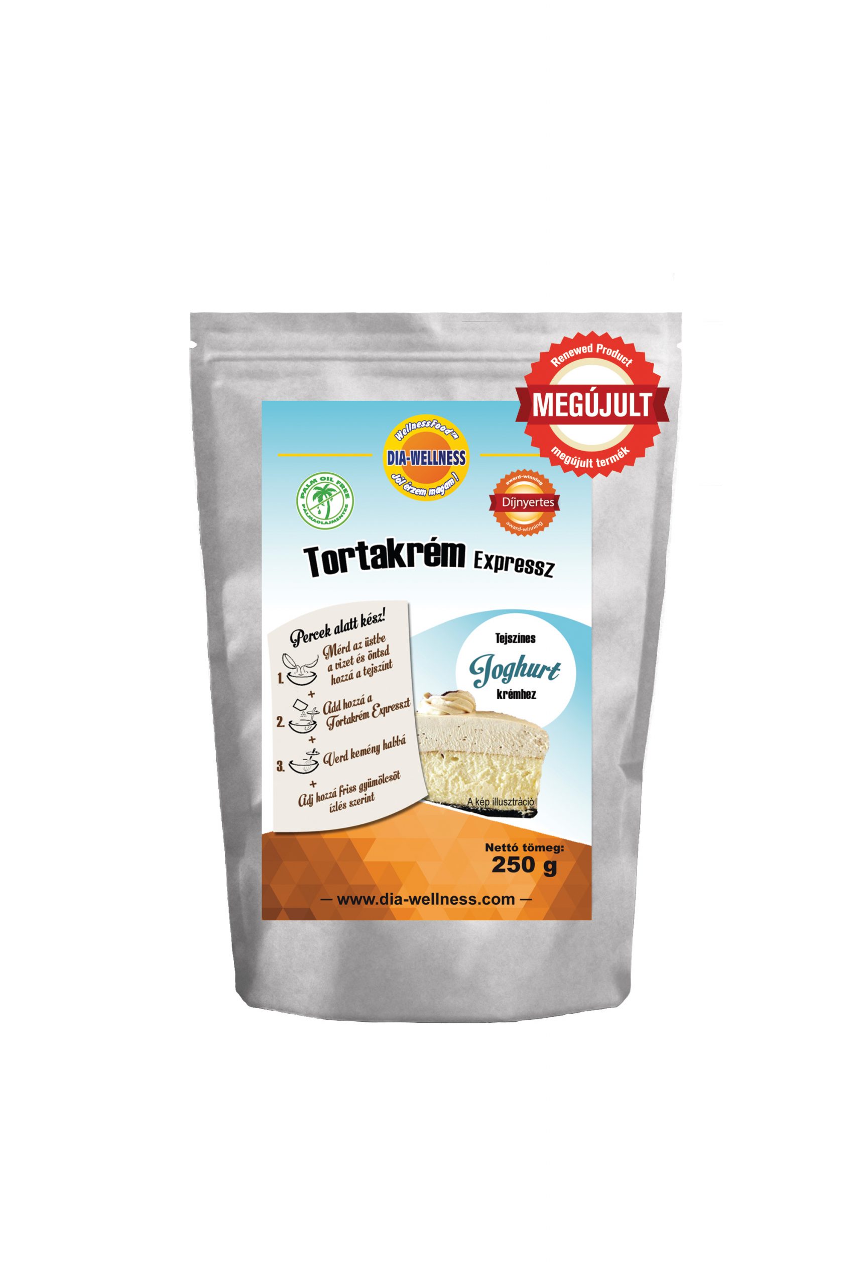 Maltit mentes Dia-Wellness Tortakrém Expess joghurt
