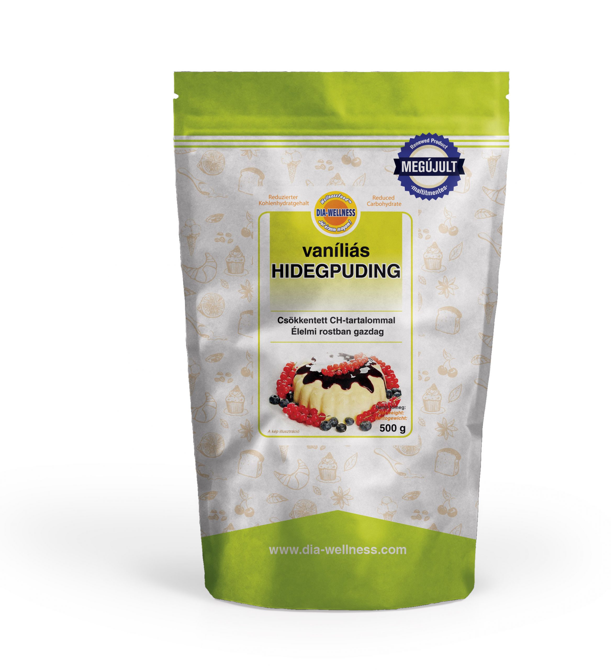 Dia-Wellness Vaníliás Hidegpuding Maltit nélkül 500 g