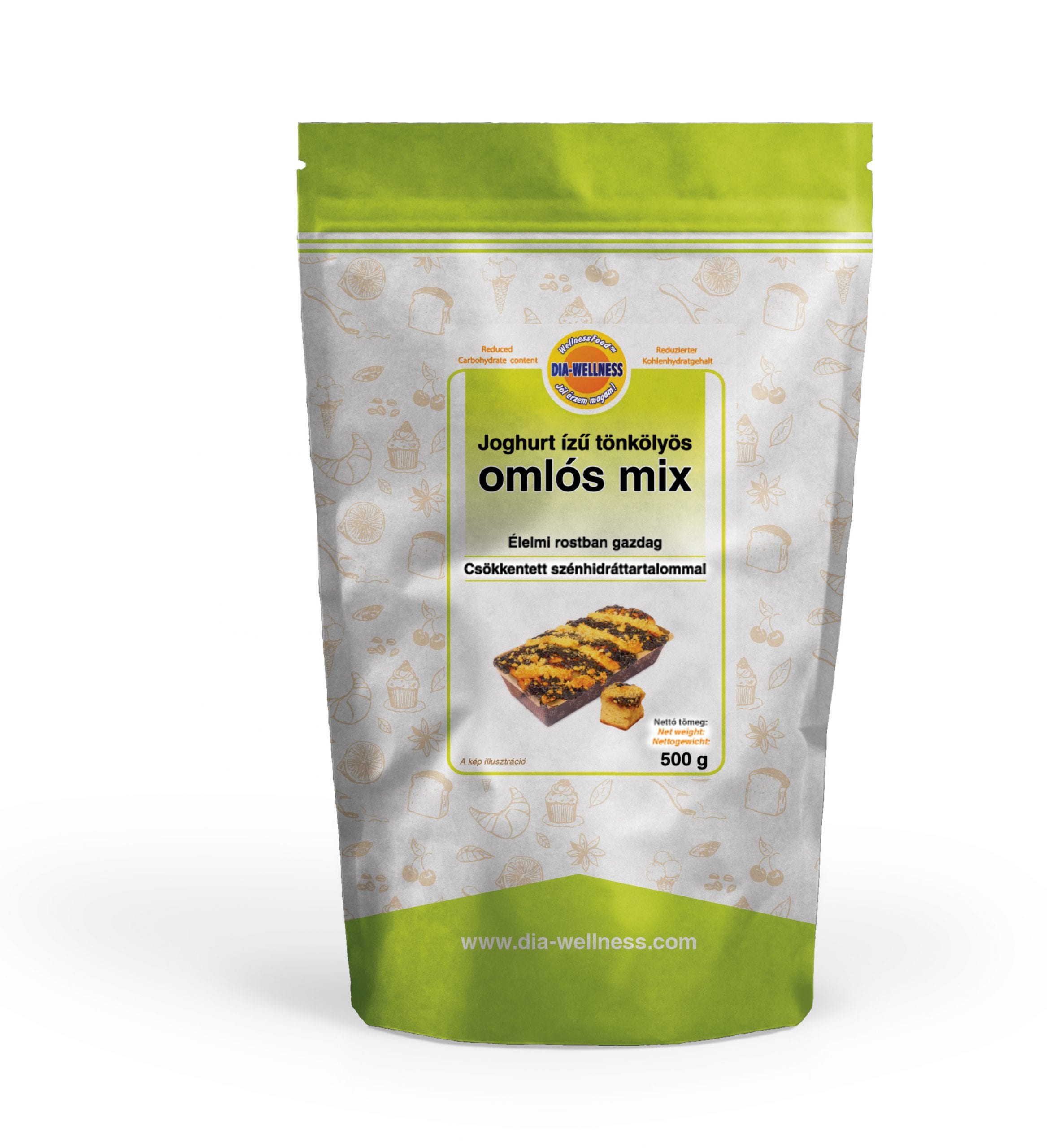 Maltit mentes Dia-Wellness Joghurtos ízű Tönkölyös omlós mix