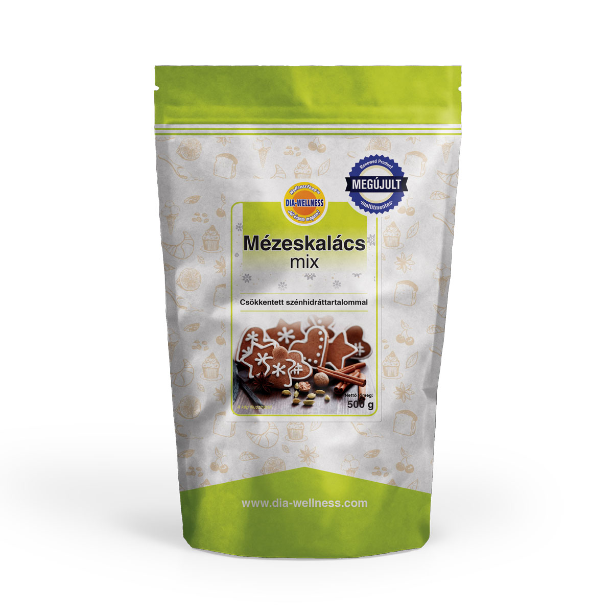 Maltit Mentes Dia-Wellness Mézeskalács mix